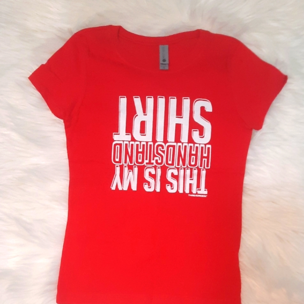 Red Kids T-Shirt - Gymnist - Girls Size: Medium 7-8